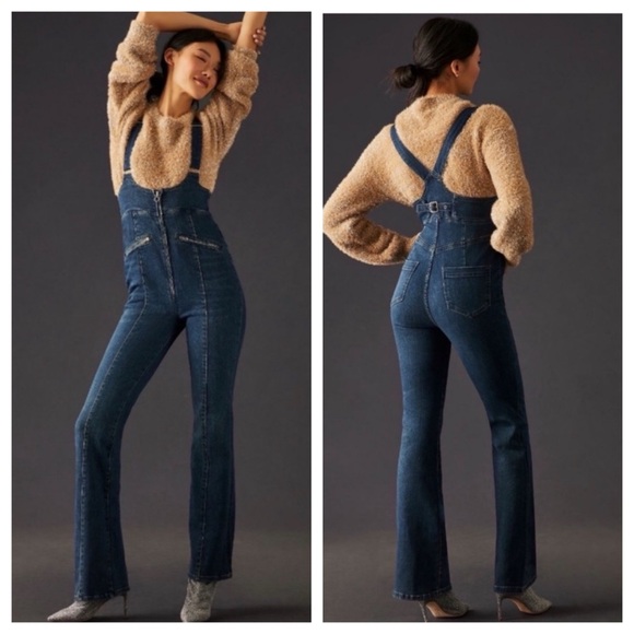 NWT Anthropologie Pilcro Demilune Denim Ski SuitJumpsuit...
